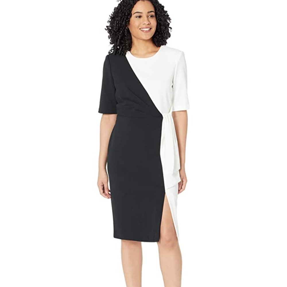 NEW CALVIN KLEIN COLOR BLOCK SHETH DRESS